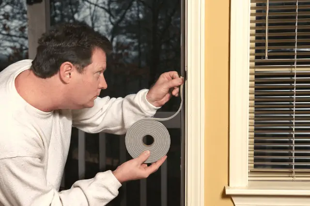 weatherstripping to quiet garage windows