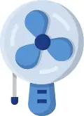 Wall mount fan illustration