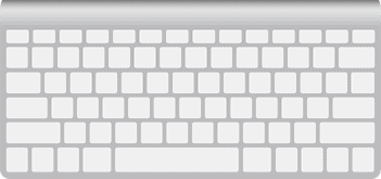 Layout of a 60% size keyboard