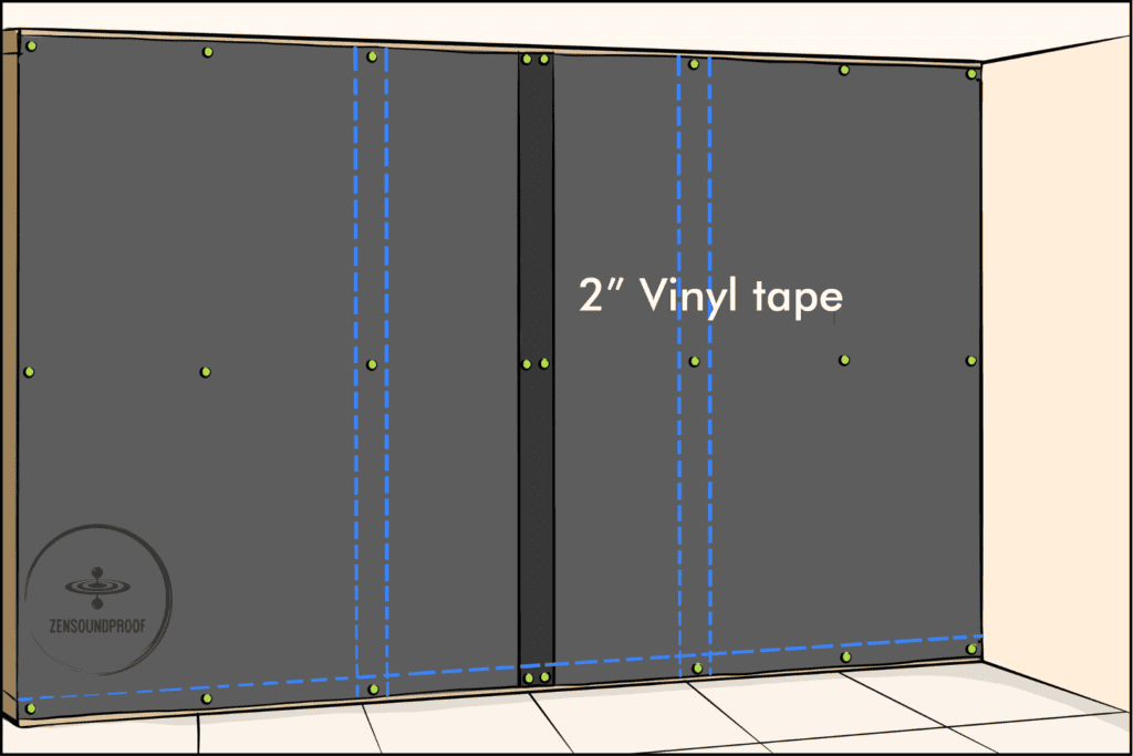 How to seal MLV seams falling on studs